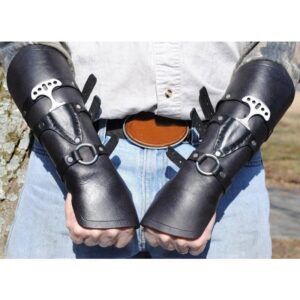 Medieval Steampunk Men’s Vintage Rivet Buckle Strap Gloves