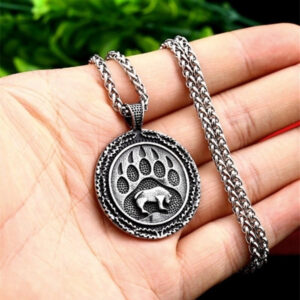 Bear Palm Viking Pendant Sweater Chain