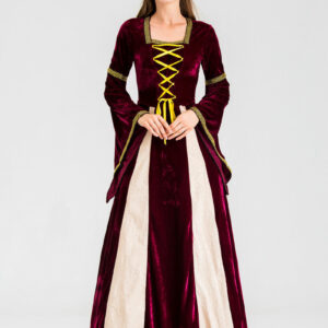 Medieval Retro Performance Costume Irish Costume Velvet Dress