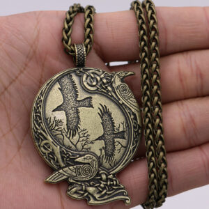 Alloy Pendant Viking Celtic Raven Necklace