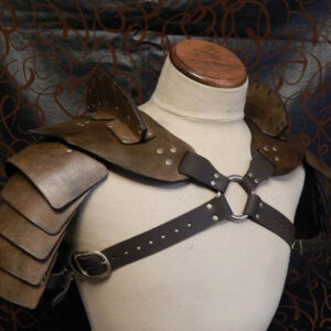 European And American Medieval Warrior PU Rivet Leather Shoulder