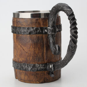 Beer Large-capacity Simulation Wooden Mug Stainless Steel