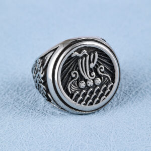 Viking Nautical Seal Shaped Viking Totem Ring