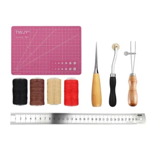 Professional DIY Leather Craft Handmade Sewing Working Tool Set   With Needles Wax Making Tools Set