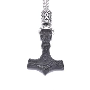 Stainless Steel Viking Impactor Pendant Necklace