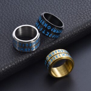 Men’s Viking Luminous Rotatable Ring