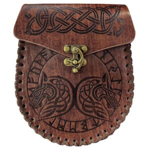 Viking Style Medieval Hanging Belt Coin Purse Vintage Belt Bag