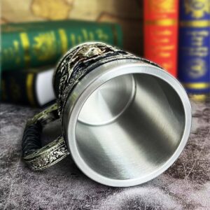 Medieval Beer Steins Retro Creative Coffee Cup Stainless Steel Mug Cup