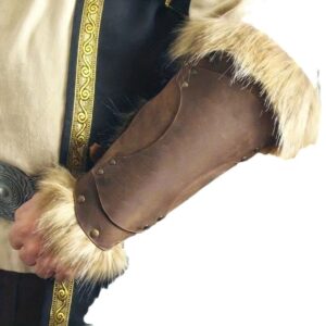 Medieval Viking Renaissance Vintage Fur Hand Guard Wristbands